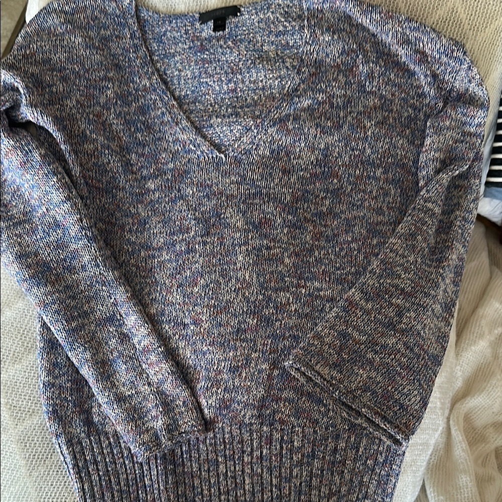 JCREW Multicolor V-Neck Sweater